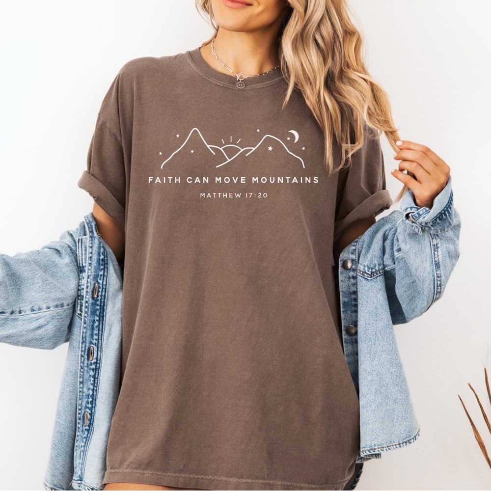 Faith Can Move Mountains 100% Cotton